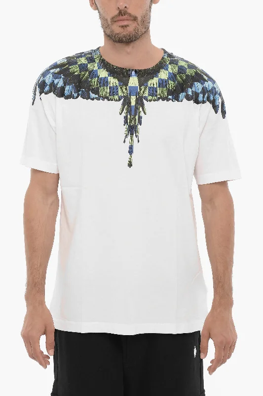Savings Alert Marcelo Burlon Regular Fit CHESS WINGS Crew-neck T-Shirt