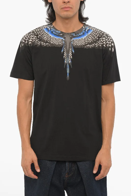 Limited Quantity Marcelo Burlon Regular Fit GRIZZLY WINGS Crew-neck T-Shirt