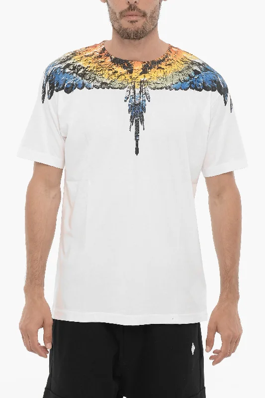 Discount Extravaganza Marcelo Burlon Regular Fit LUNAR WINGS Crew-neck T-shirt with Print