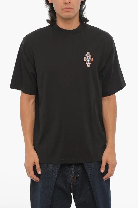 Huge Discounts Marcelo Burlon Solid Color OPTICAL CROSS Crew-neck T-Shirt