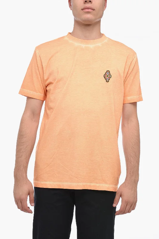 Doorbuster Deal Marcelo Burlon SUNSET CROSS T-Shirt with Logo Patch
