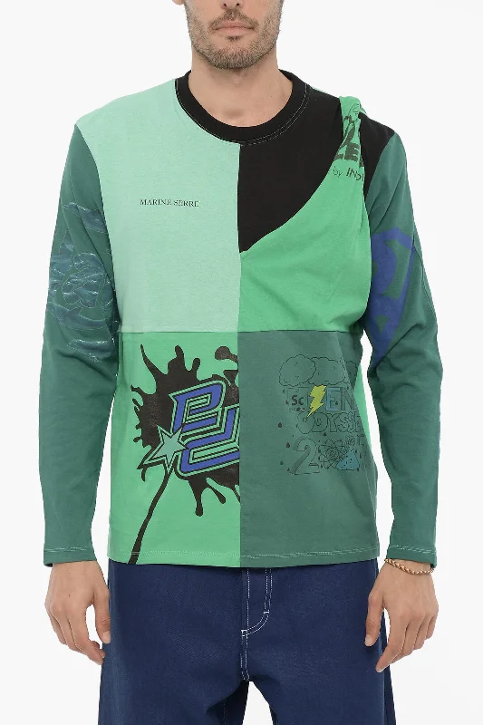 The Best Prices Marine Serre WHITE LINE Crew-Neck T-shirt