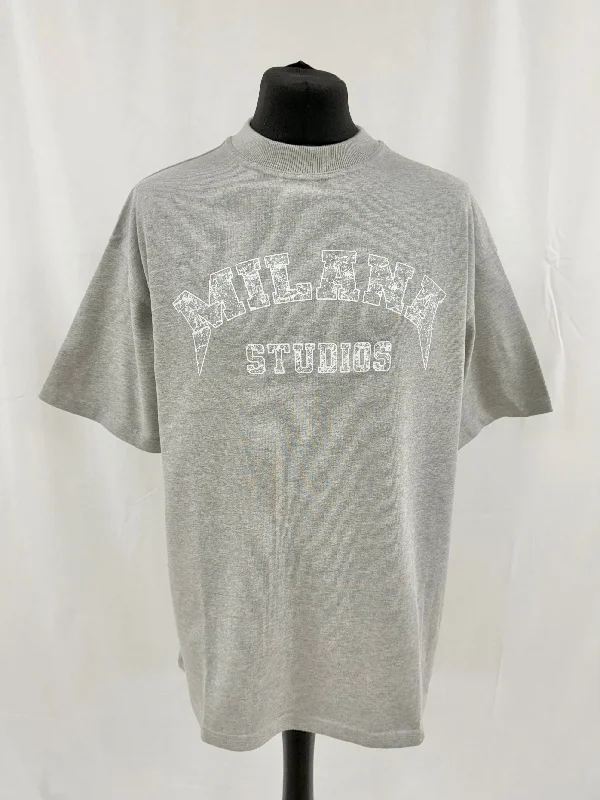 Super Sale Marl Grey Arched Heavyweight T-shirt.