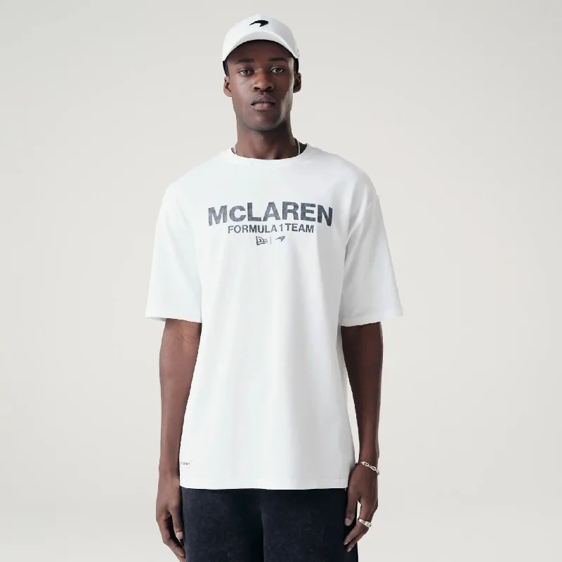 Best Seller McLaren Racing Washed Black On White Oversized T-Shirt