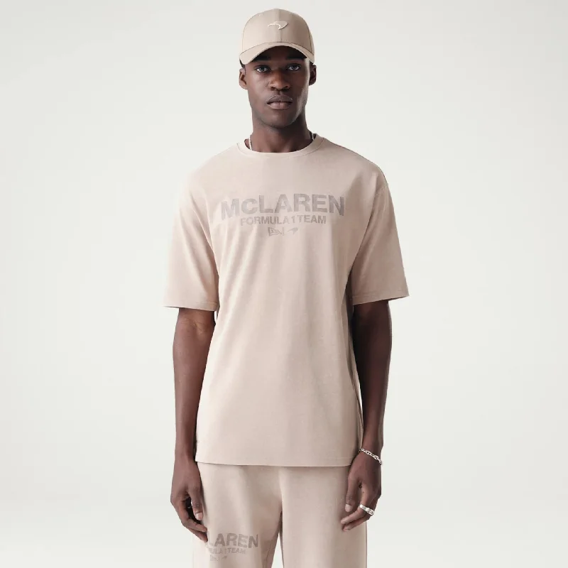 Super Discount McLaren Racing Washed Pack Beige On Beige Oversized T-Shirt