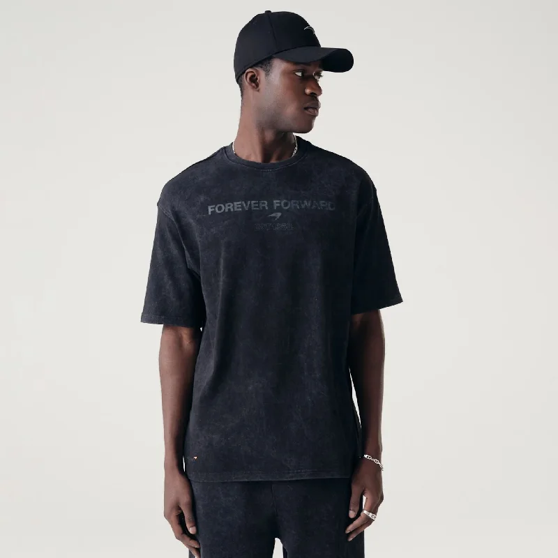 Price Slash McLaren Racing Washed Pack Black On Black Oversized T-Shirt