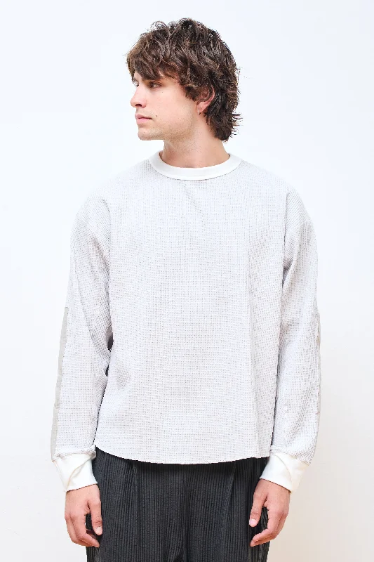 Price Drop SOLOTEX Waffle L/S Tee Taupe