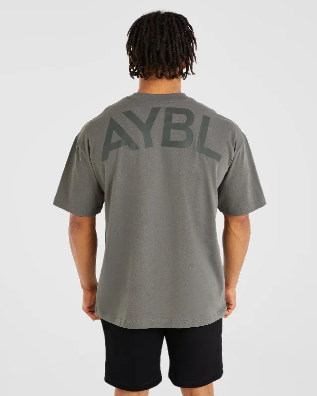 Now or Never Essential Oversized T Shirt - Charcoal
