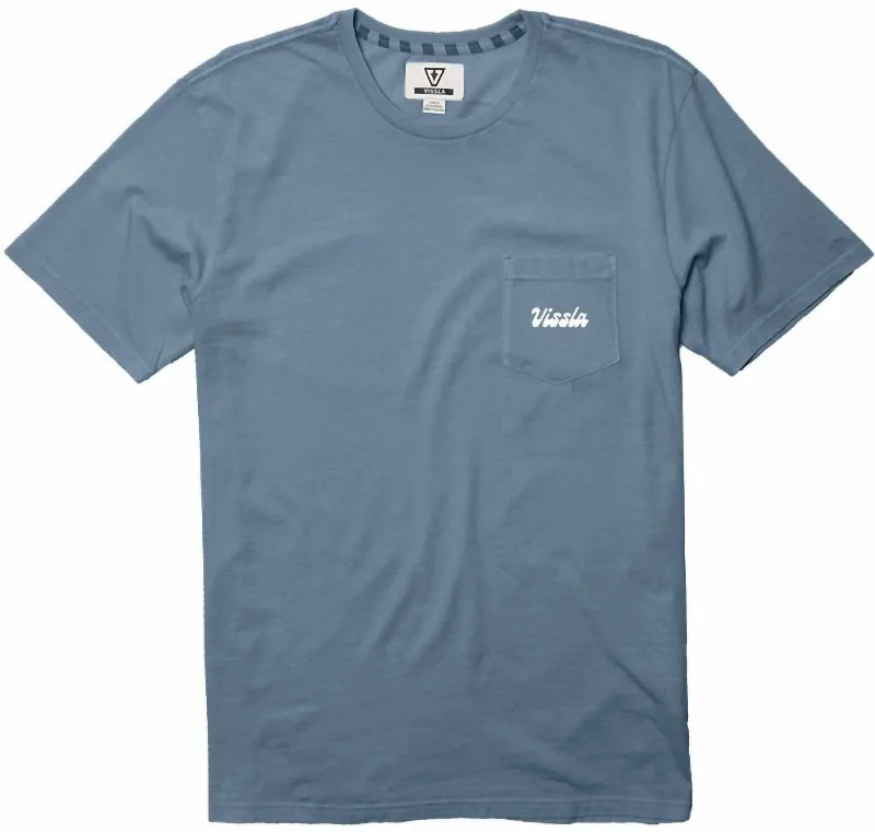 Weekend Savings Bonanza Men's Solar Vibrations Short Sleeve Tee In Faded Denim