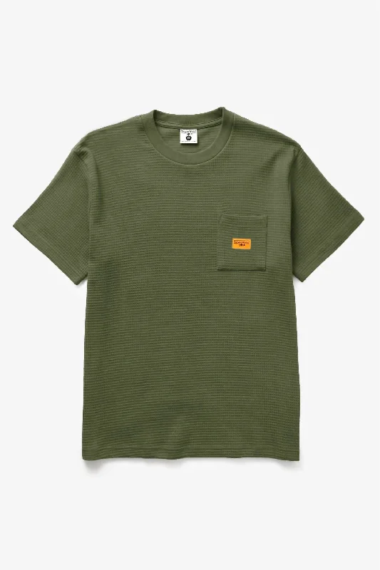 Weekend Bargains to Love Men's Waffle Pocket Shirt In Olive