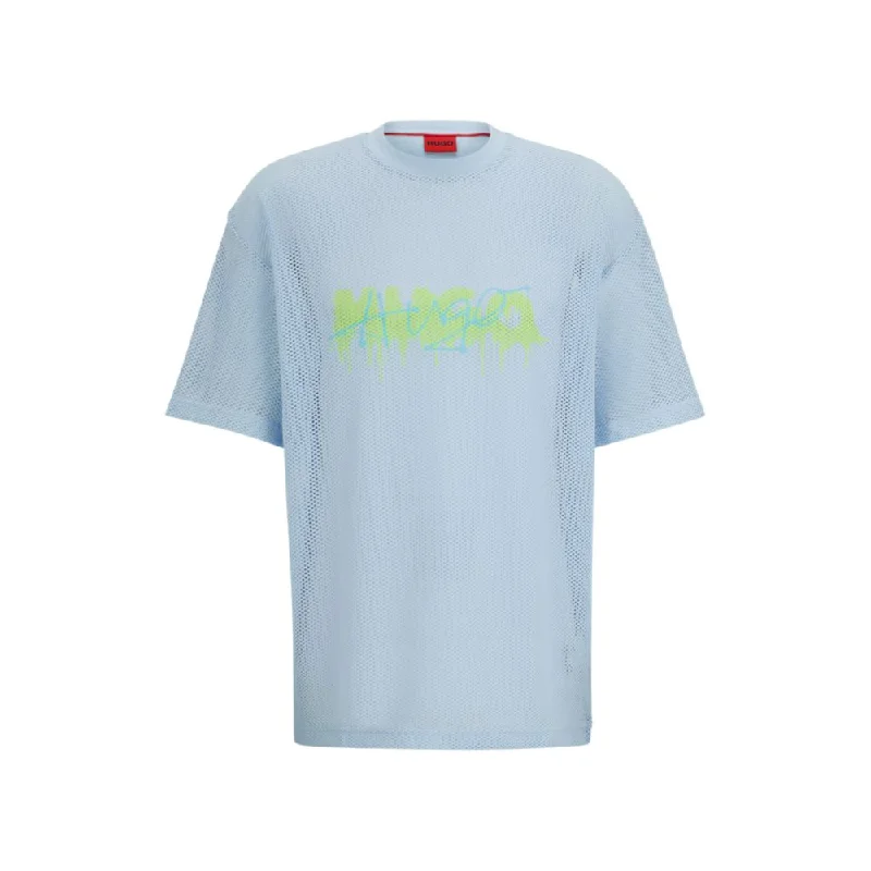 Online Only Mesh oversize-fit T-shirt with new-season logo