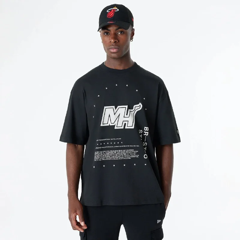 Midnight Sale Miami Heat Bristol Studio x NBA Black Oversized T-Shirt