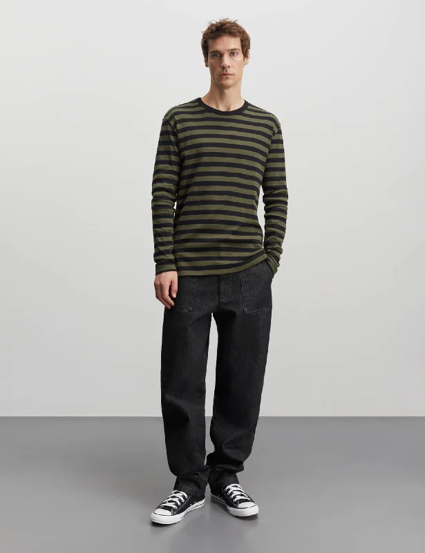 Grand Opening Sale Midi Rib Tobias Tee LS, Kalamata/Jet Black