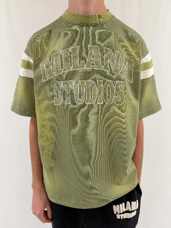 Weekend Discounts Worth Grabbing Military Green Cheetah Heavyweight T-shirt.