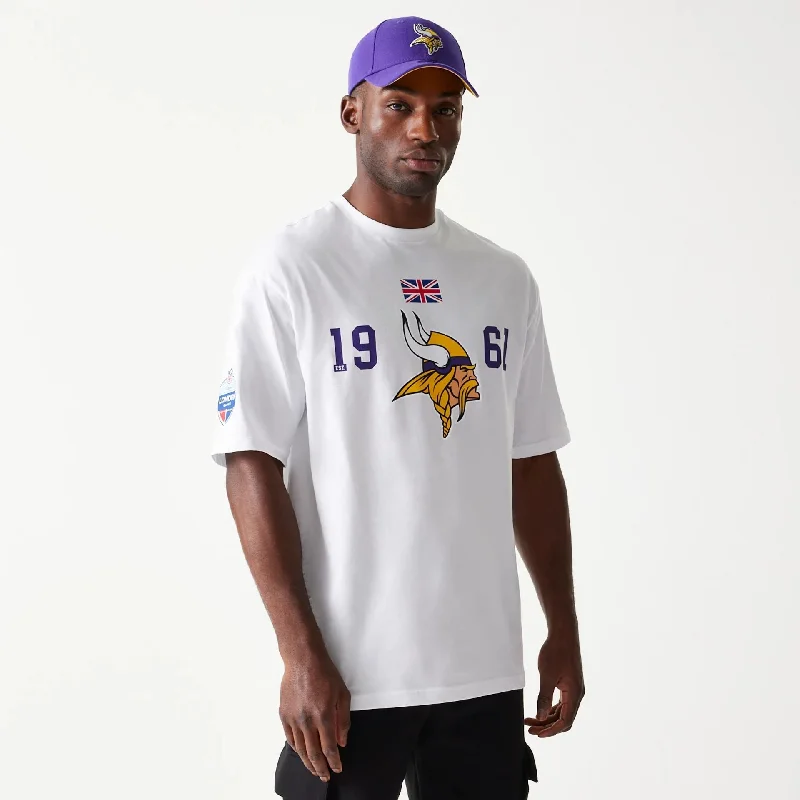 Big Discounts Minnesota Vikings NFL Games Square Arch White Oversized T-Shirt