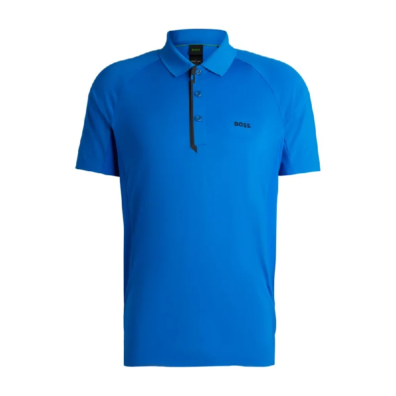 Extra Savings Mixed-material polo shirt with decorative reflective logo
