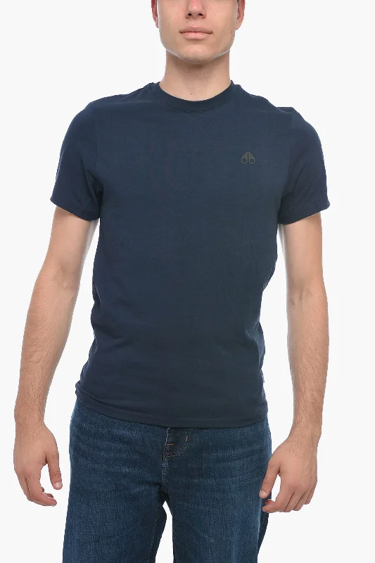 Limited Stock Moose Knuckles Embroidered Logo Short Sleeved T-shirt