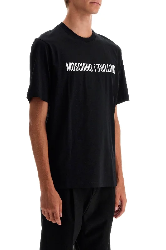 Special Promotion Moschino T-Shirt With Embroidered Lettering