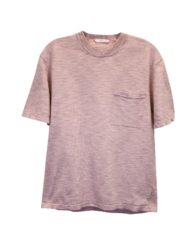 Value Deals Mr. P Space-Dyed T-shirt in Pink Cotton