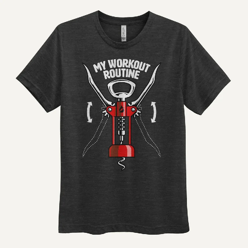 Shop the Weekend Away My Workout Routine Wine Opener Men's Triblend T-Shirt