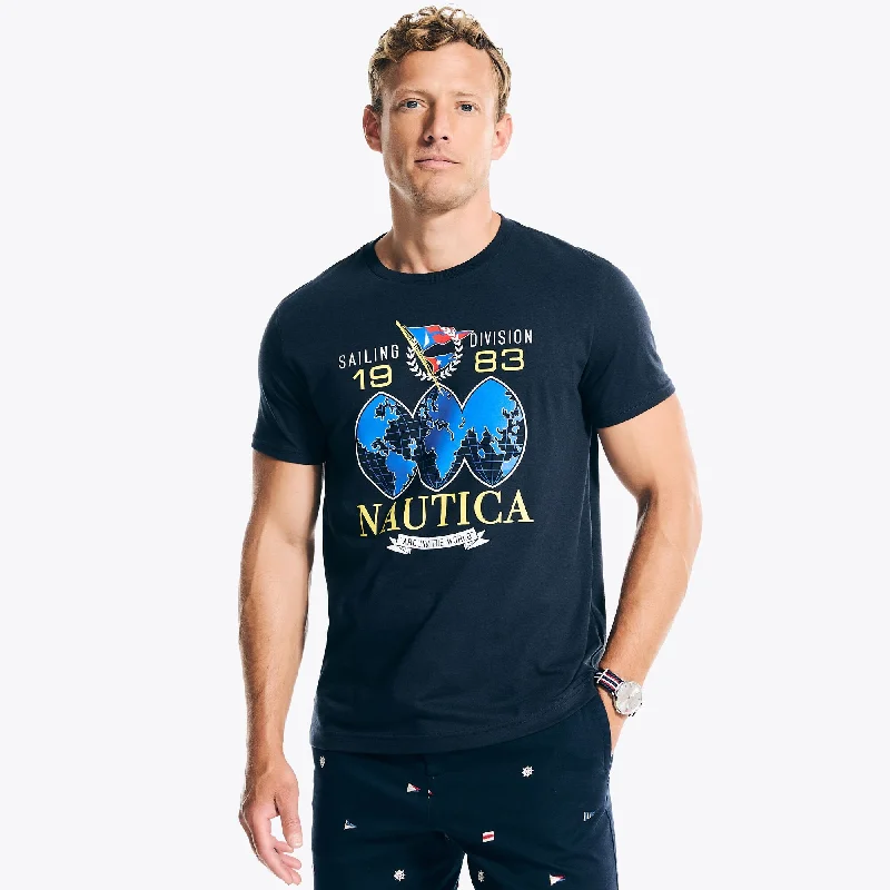 Value Pack Nautica Mens Sailing Division Graphic T-Shirt