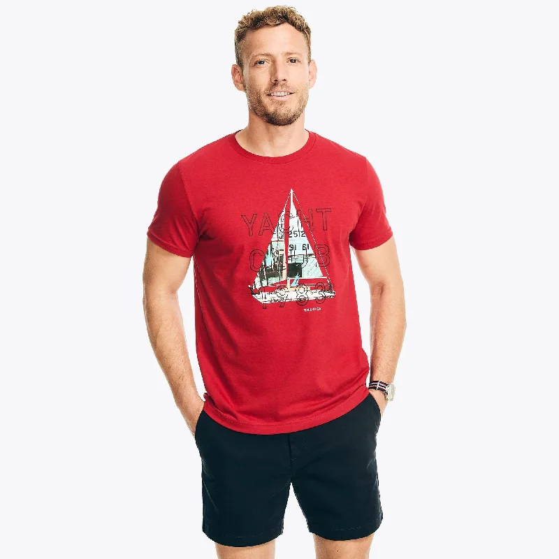 Extra Savings Nautica Mens Yacht Club Graphic T-Shirt