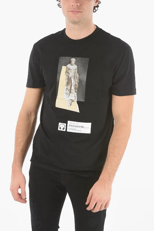 New Deal Neil Barrett Cotton HERCULES IN REFLECTION Printed T-Shirt