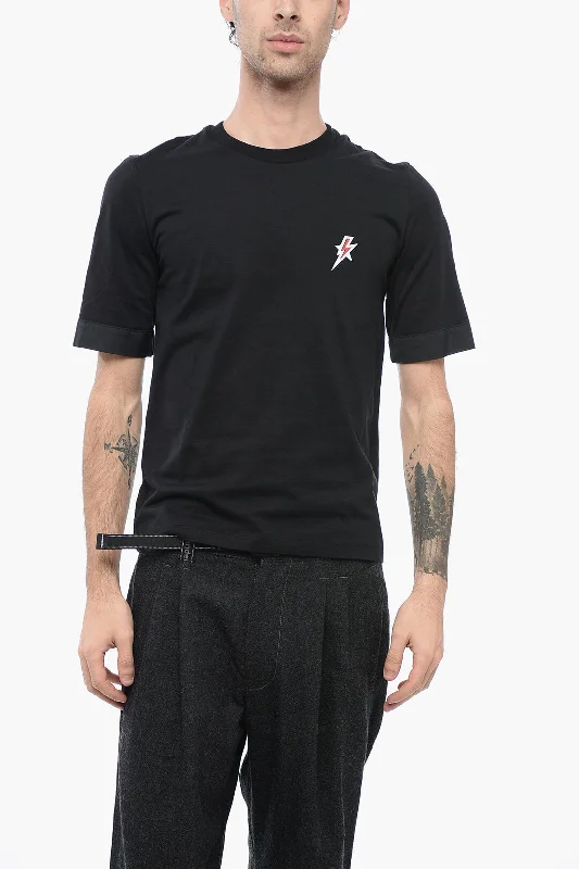 Stock Clearance Neil Barrett Cotton Travel Crew-Neck T-Shirt Xs Standard Size