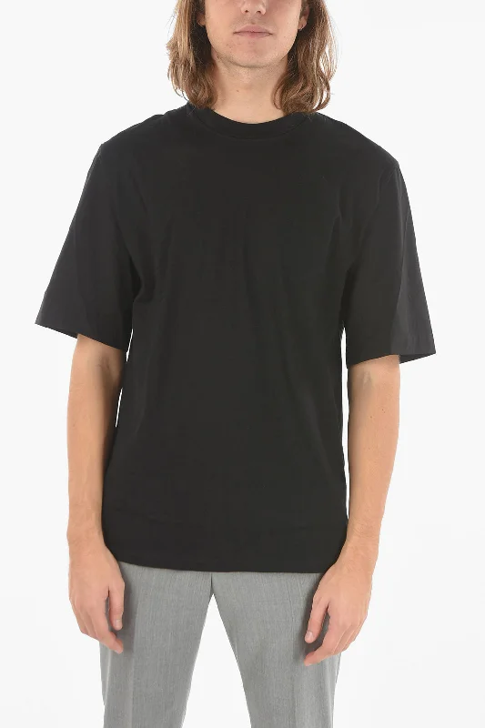 Can't Beat Neil Barrett Jersey MINIMAL T-shirt with Stretchy-nylon Sleeves