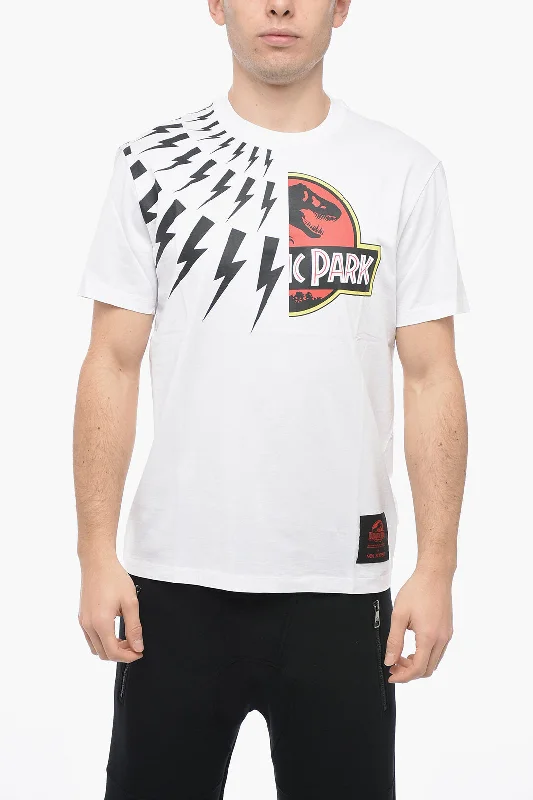 Today’s Deal Neil Barrett JURASSIC PARK X NB Crew Neck HALF THUNDERBOLT Cotton T-Shirt