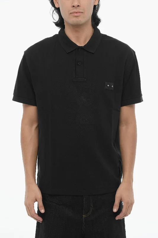 Weekend Specials to Cherish Neil Barrett Loose Fit Two Buttons Polo Shirt with Piercing Detail