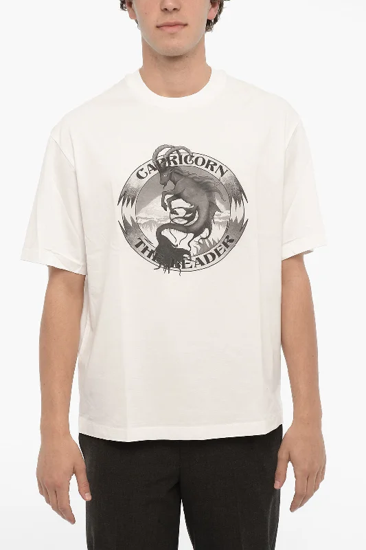 Deal Frenzy Neil Barrett Printed CAPRICORN THE LEADER Crew-neck T-Shirt
