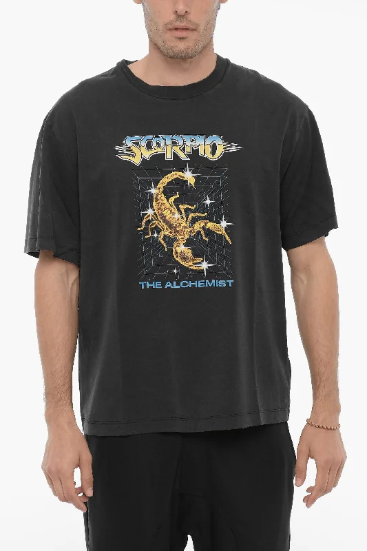 Limited Offer Neil Barrett Printed SCORPIO THE ALCHEMIST Crew-neck T-Shirt