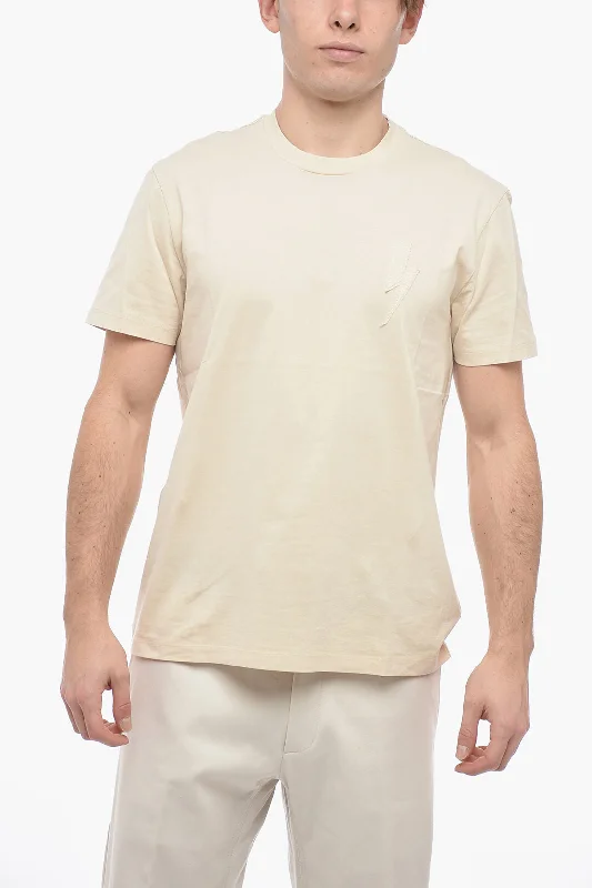 Stock Up and Save Neil Barrett Slim Fit BOLT BADGE T-Shirt with Logo Patch