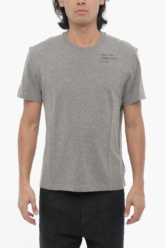 Weekend Deals That Excite Neil Barrett Slim Fit HUMAN WITH EXTRAORDINARY VISION Crew-neck T-Shirt