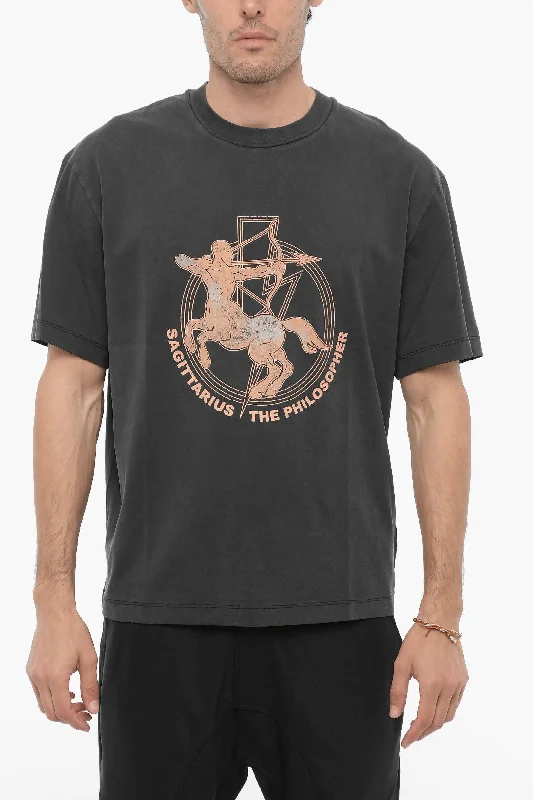 Limited Time Neil Barrett Slim Fit SAGITTARIUS THE PHILOSOPHER Crew-Neck T-shirt