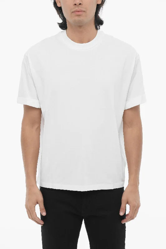 Weekend Savings Galore Neil Barrett Solid Color Easy Fit Crew-neck T-Shirt