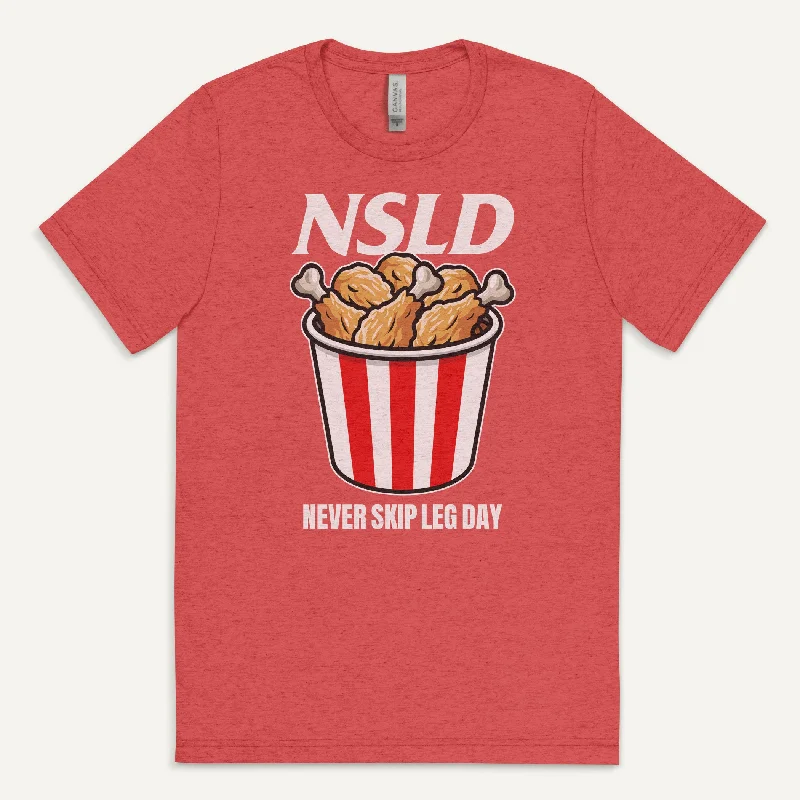 Weekend Bargains to Love Never Skip Leg Day Drumsticks Men’s Triblend T-Shirt