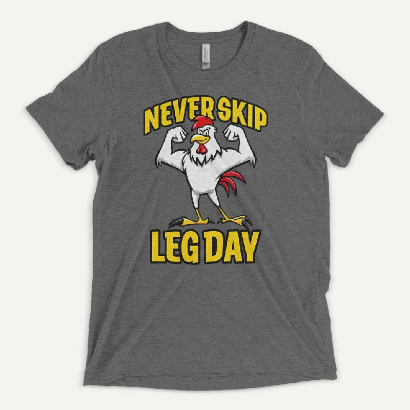Markdown Madness Never Skip Leg Day Men’s Triblend T-Shirt