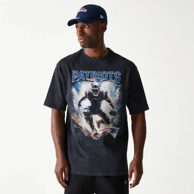 Weekend Offers That Shine New England Patriots NFL Games Premium Apparel Black Oversized T-Shirt
