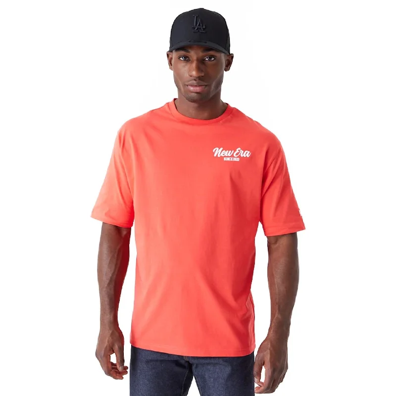New Deals New Era Cactus Graphic Red Oversized T-Shirt