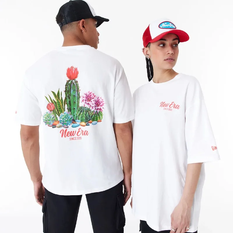 Exclusive Online Offer New Era Cactus Graphic White Oversized T-Shirt