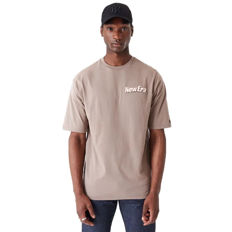Deep Discounts New Era Character Graphic Brown Oversized T-Shirt
