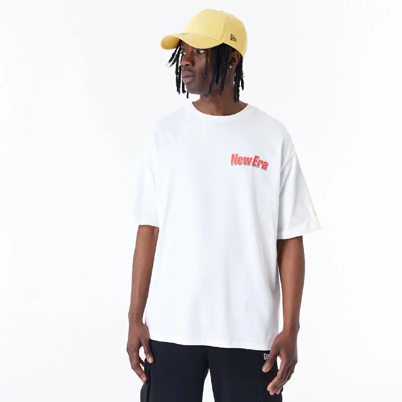 Lowest Price New Era Character Graphic White Oversized T-Shirt
