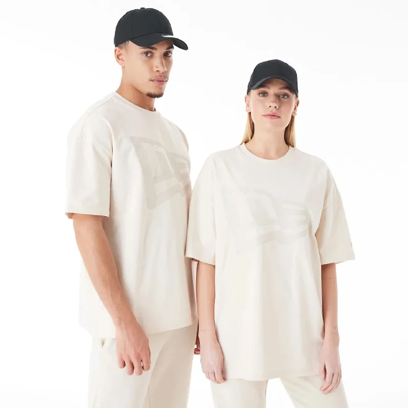 Extra Savings New Era Flag Cream Oversized T-Shirt