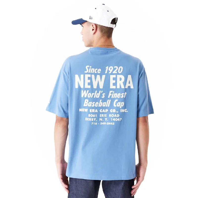 Extra Savings New Era Graphic Blue Oversized T-Shirt