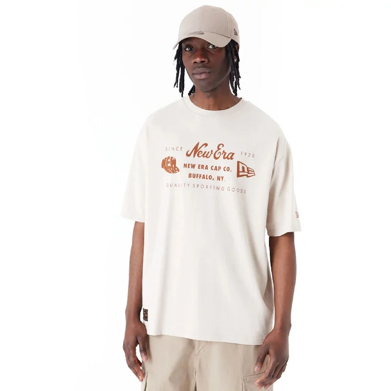 Big Discounts New Era Heritage Patch Stone Oversized T-Shirt