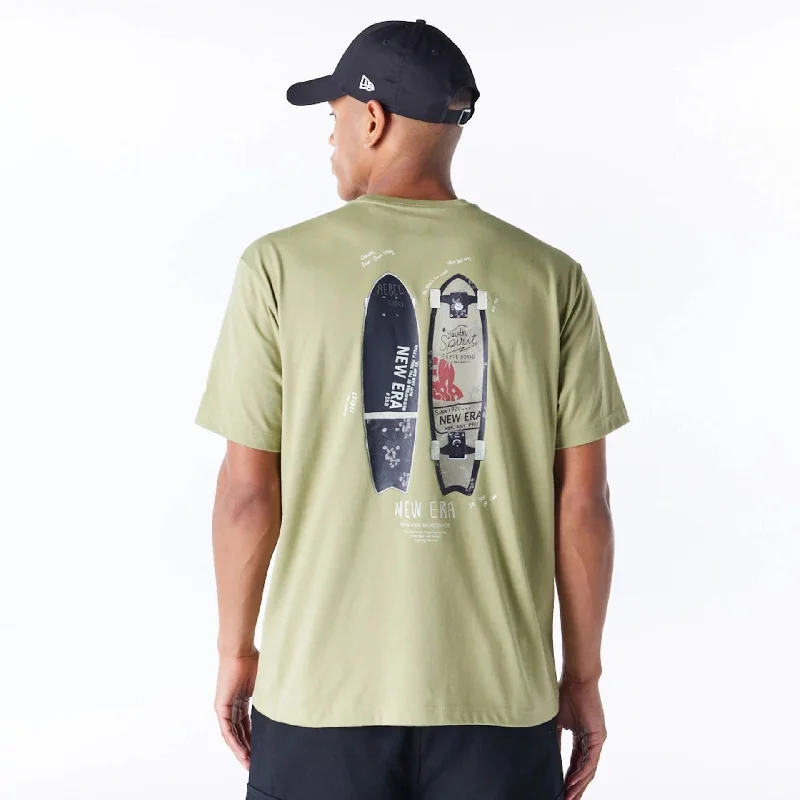 Bonus Offer New Era Korea Skateboard Green T-Shirt