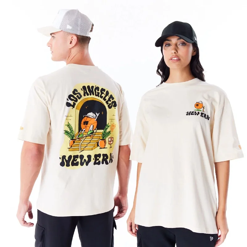 Weekend Extravaganza: Shop Now New Era Los Angeles City Graphic Stone Oversized T-Shirt