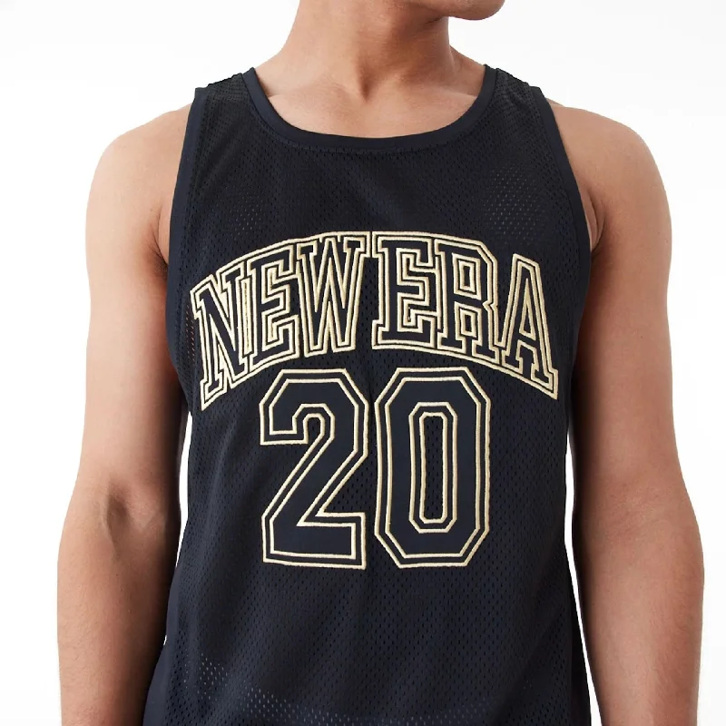 Shop and Save New Era Mesh Black Tank Top